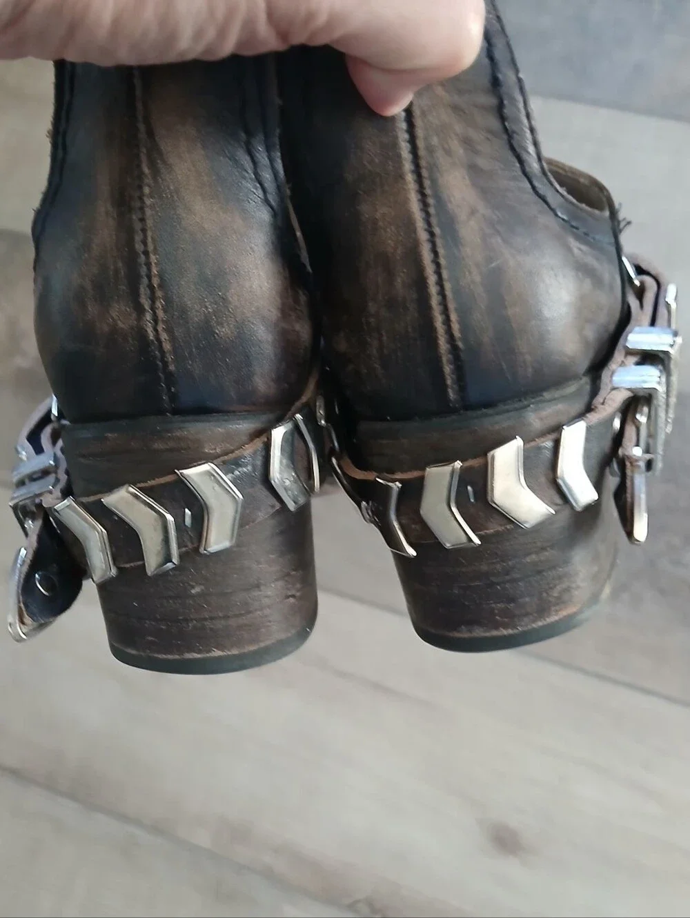 Freebird by Steven Blade Leather Booties. Size 7